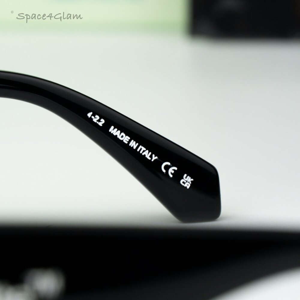 Off-White Men Sunglasses Black Grey Cat Eye OERI041 JOAN 1007 NEW AUTHENTIC - Picture 9 of 15